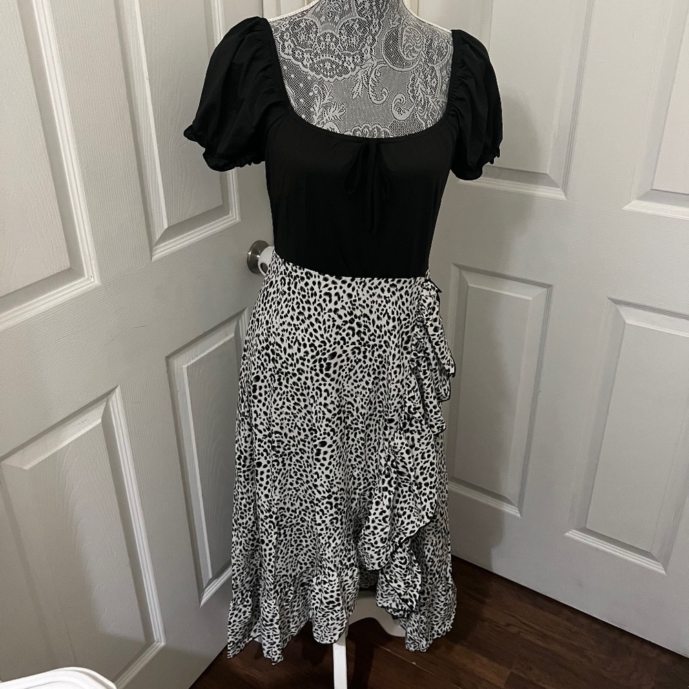 Black floral dress